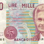 Banconota da 1.000 lire con l'immagine di Maria Montessori, simbolo di valore collezionistico.