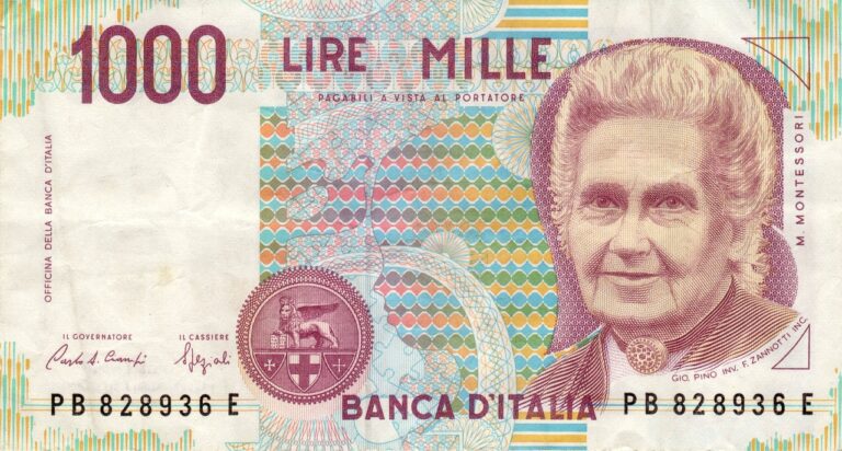 Banconote da 1.000 lire con Maria Montessori: alcune valgono più di 600 euro
