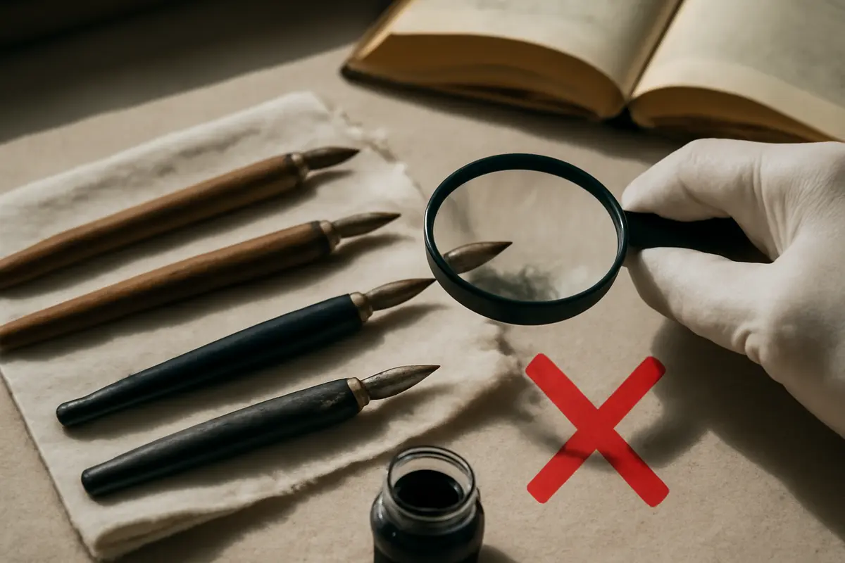 Tecniche di conservazione per strumenti di scrittura antichi: gli errori che possono rovinarli